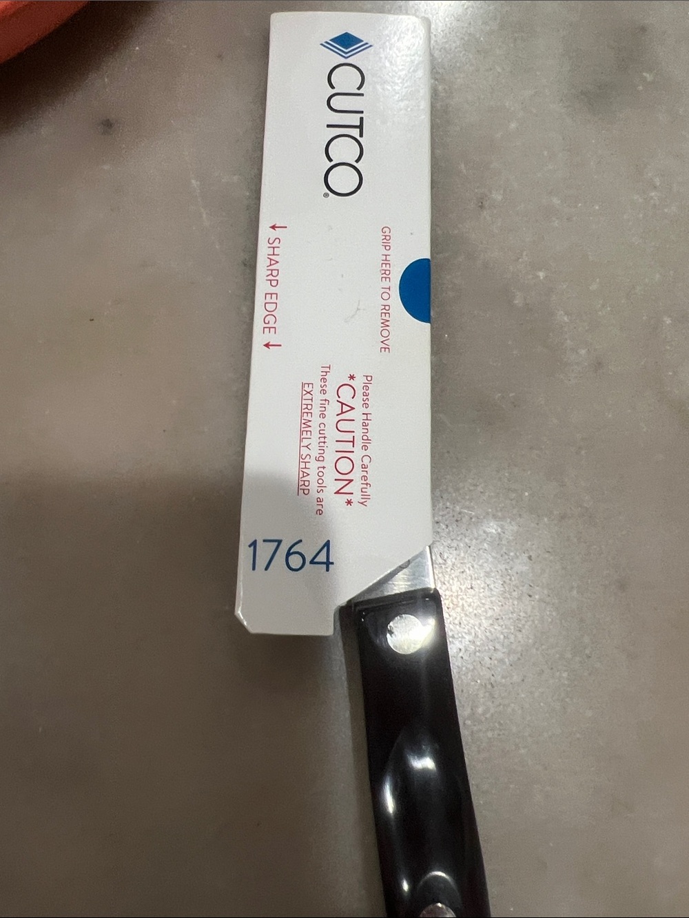 Cutco 1764 Kitchen cheese knife with brand tag